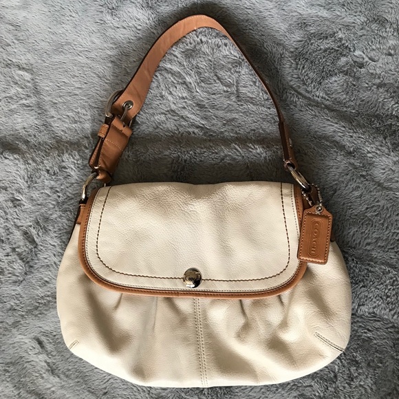 Coach Handbags - Coach! White Flap Bag